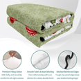 thumbnail image 4 of Quilts Twin Size Bedding Set, Green Christmas Snowflakes Lightweight Quilted Comforter, Winter Xmas Cute Snowman Plaid Soft Reversible Bedspread Coverlet with Pillow Covers for All Season, 68" x 86", 4 of 9