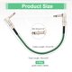 thumbnail image 2 of Uxcell 1 pieza Cables de parche para guitarra 22 pulgadas Cordón de pedales 1/4 pulgada Metal Doble codo TS, 2 of 6