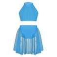 thumbnail image 5 of iEFiEL Girls Sleeveless Crop Top with Bottoms Set for Celebration of Spirit Praise Lyrical Dance, 5 of 7