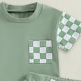 thumbnail image 6 of NOLDARES Toddler Baby Boy Summer Outfits Short Sleeve Embroidered T Shirt Tees + Striped/Plaid Shorts Infant Clothes Set Blazer,18-24 M, 6 of 6