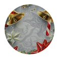thumbnail image 4 of HAOXIT Christmas Tablecloth, Xmas Theme Winter with Snowflakes and Nordic Roses Print, Round Table Cover for Dining Room Kitchen Decor 31-35, 4 of 8