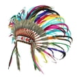 thumbnail image 1 of Diadema con de inspiración , sombrero de jefe americano para espectáculos y festivales, 1 of 9