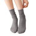 thumbnail image 5 of Tittly Socks for Women Cotton Socks Women Winter Solid Thick Warm Socks Cozy Crew Socks Slouch Socks Cute Socks Grey A, 5 of 5
