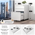 thumbnail image 6 of 3 Drawer Rolling Metal Locking File Cabinet White, 6 of 6