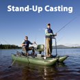 thumbnail image 6 of Sea Eagle 375fc FoldCat 1-2-Persons Inflatable Fishing Pontoon Boat, Lightweight & Portable, w/2 Green Swivel Seats, Pedestal, Oar Set, Scotty Rod Holders, Boat Bag, & Pump- Pro Angler Guide Package, 6 of 6