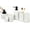 White, variant on Black Bathroom Accessories Set 6 Pcs - Toothbrush Holder,Lotion Soap Dispenser,Foaming Soap Dispenser,Qtip Holder Dispensers,Vanity Tray,Bathroom Tumbler - Countertop Organizer-Bathroom Accessory Set