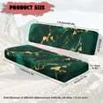 thumbnail image 7 of FKELYI Marble Green Gold Leaf Print Mule Bench Seat Cover 2 Pcs Set Dustproof UTV Seat Cover Compatible with Kawasaki Mule 600/610 Anti-Scratch Seats Protector Decor, 7 of 7