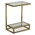 thumbnail image 4 of Uttermost Musing Transitional Metal & Glass Accent Table in Brushed Brass/Clear, 4 of 6