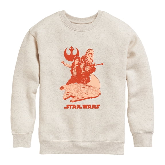 Star Wars - Han Chewie Boys' Graphic Long Sleeve Fleece Sweatshirt
