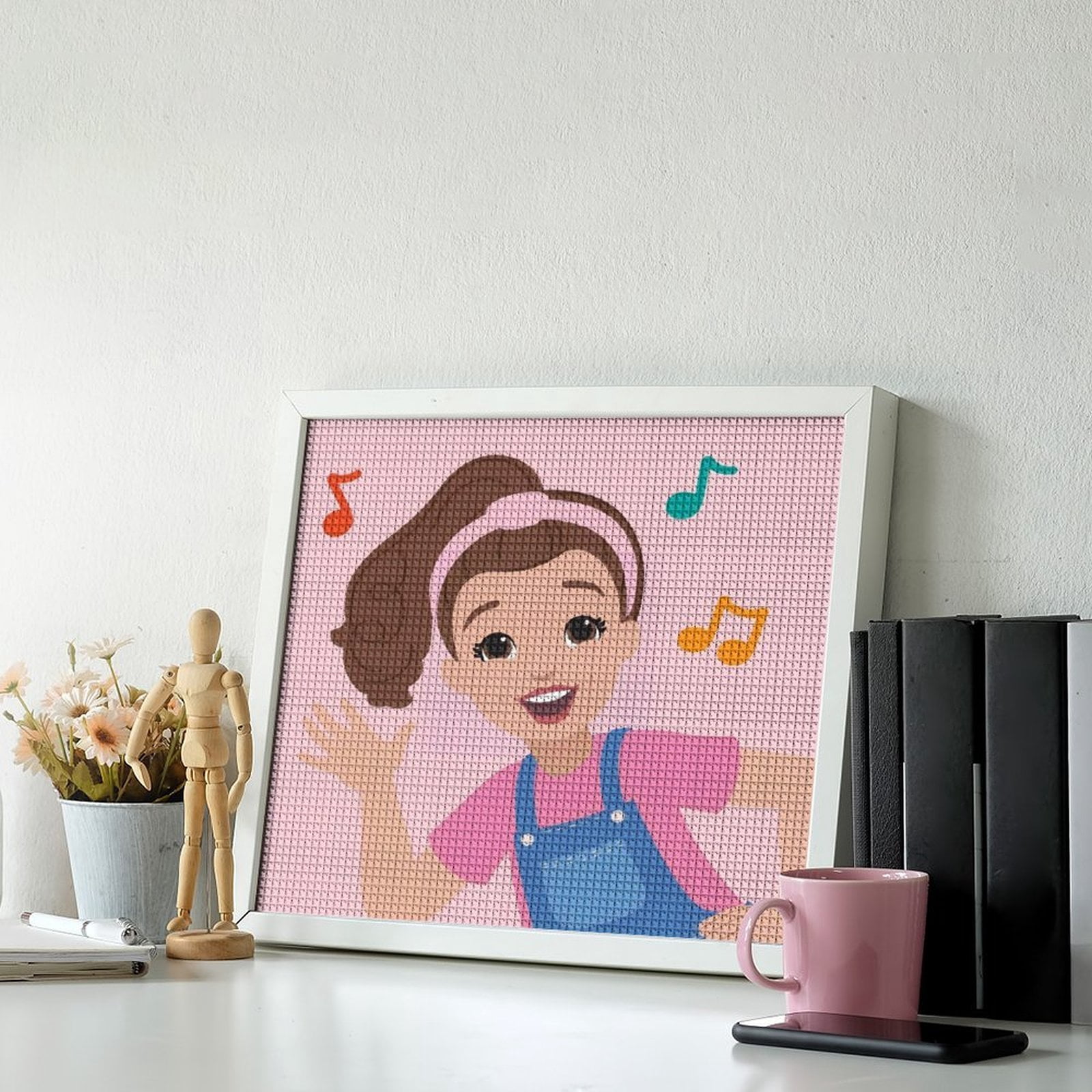 Ms. Rachel Diamond Painting Horizontal (Square Diamond) (Canvas), A Craft For Beginners, Suitable As A Gift Or Home Wall Decoration 16"x20"