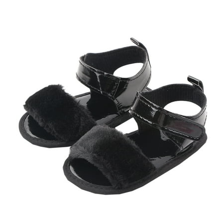 

ãYilirongyummã Baby Sandals Toddler Kids Plush Girls First Walking Leisure Shoes Open Toe Sandals