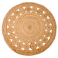 thumbnail image 4 of Alfombra KEMA de yute trenzada, redonda, 150 cm, resistente a las manchas, 4 of 6