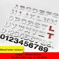 thumbnail image 2 of 3D Metal DIY Letters Alphabet Emblem Numbers English Labeling Car Trunk Logo Sticker Digital Decal Badge Accessories Motorcycle Black L, 2 of 6