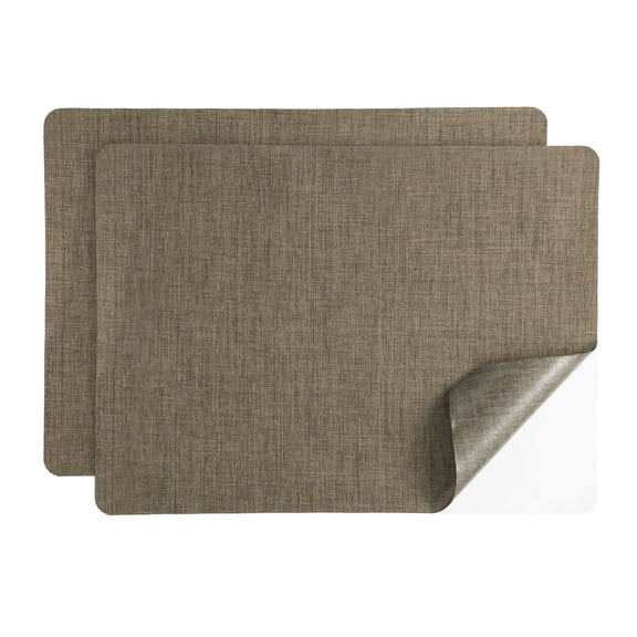 Uxcell Linen Repair Patch, 2Pcs 8 x 11 Inch Self-Adhesive Linen Fabric Repair Patches for Sofa Couch Clothes Handbag Tents Car Seats Furniture, Coffee