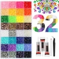 thumbnail image 3 of 32000Pcs Rhinestones for Bedazzling 3mm Bright Jelly Resin Flat Gems Bedazzler Bundle With 3 Bottles Glue For Nail Craft Book, 3 of 6