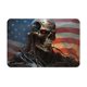 thumbnail image 1 of Balery Cyberpunk Skull American Flag Felpudo de franela, resistente a las manchas y a la decoloración, para uso interior y exterior, fácil de limpiar, 40 x 60 cm, 1 of 7