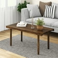 thumbnail image 2 of Topbuy 39 x 18 Inch Coffee Table Rustic Farmhouse Style Solid Wood Cocktail Table with Slatted Tabletop, 2 of 7