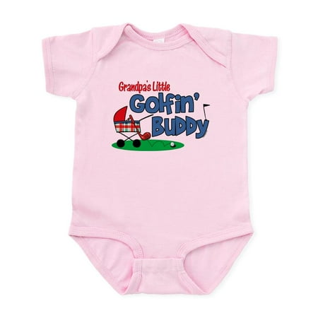 

CafePress - Grandpa s Little Golfin Buddy Infant Bodysuit - Baby Light Bodysuit Size Newborn - 24 Months