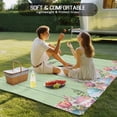 thumbnail image 4 of Easter Bunny Outdoor Rug for Patio/Deck/Porch, Non-Slip Large Area Rug 5 x 7 Ft, Colorful Eggs Cute Rabbit Green Country Wooden Indoor Outdoor Rugs Washable Area Rugs, Camping Rug Carpet Runner, 4 of 8