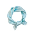 thumbnail image 2 of Domzle Women Square Scarf Faux Silk Neckerchief Neck Scarf, Solid Color Satin Scarves,Fashion Handbag Cyan, 2 of 3