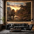 thumbnail image 6 of Mountain Lake Prehistoric with Wilderness During Hour Sunrise, Mystical Fantasy for Space Lovers, Galaxy Room Decor, Housewarming Gift, Tapestry Wall Hanging for Bedroom and Dorm, 6 of 7