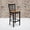 Cherry Wood Seat/Black Metal Frame, variant on Emma + Oliver 2 Pack Black Window Back Metal Restaurant Barstool - Black Vinyl Seat