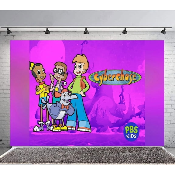 Cyberchase Backdrop Banner Party Supplies Poster Movie Theme Background for Photography Birthday Decorations