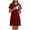 Wine, variant on ShomPort Nursing Nightgown Breastfeeding Short Sleeve Round Neck Solid Color Maternity Sleepwear for Breastfeeding