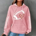 thumbnail image 2 of Rbaofujie Chandails pour Femmes Tendance Femmes Décontracté Manches Longues Col Rond Chandails pour Dames Hauts Blouse Chandail à Capuchon Uni Rose Chandails à Capuchon d'Automne pour Femmes, 2 of 4