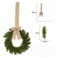 thumbnail image 2 of 15 Inch Mini Wreath Summer Greenery Wreath for Front Door Decoration Farmhouse Kitchen Cabinet with Burlap Ribbon for Porch and Wall Display, 2 of 3