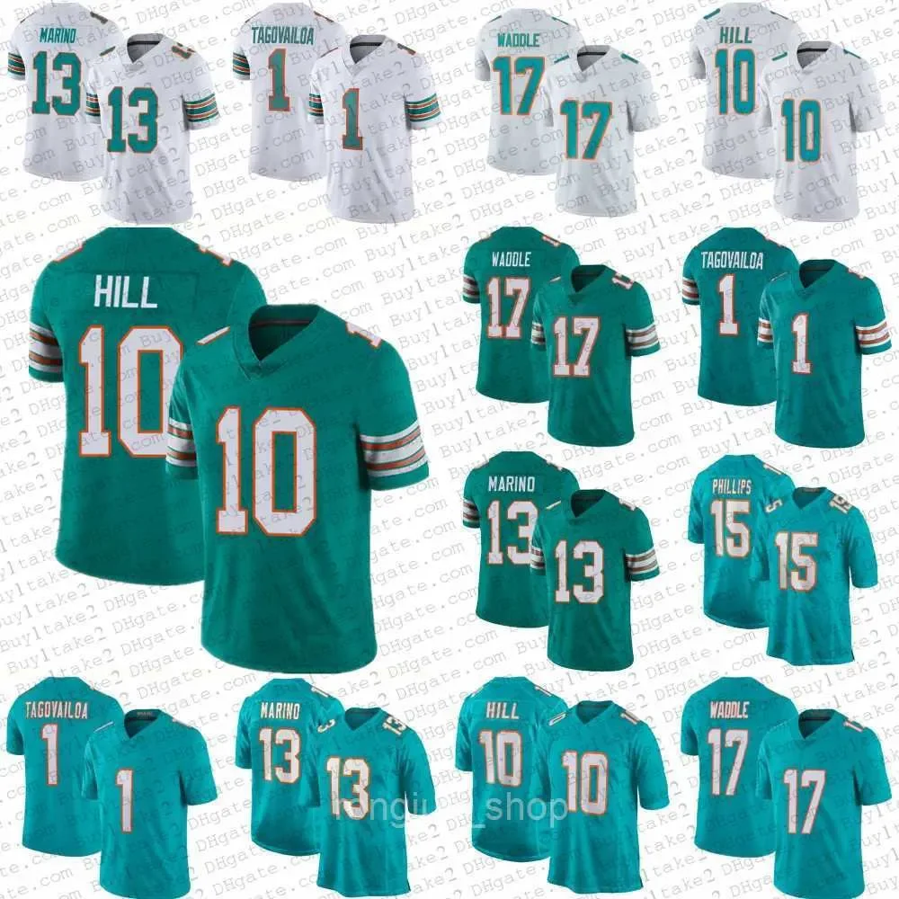 NFL_ Jersey 10 Tyreek Hill 17 Jaylen Waddle Tua Tagovailoa Miami''Dolphins''Football  Jerseys Teddy Bridgewater Dan Marino Mostert''nfl''Jersey 