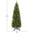 thumbnail image 2 of Uforic 7.5ft Pre-Lit Artificial Pencil Christmas Tree,Slim Fraser Fir Christmas Tree with 1000 Branch Tips and 350 Lights,Green, 2 of 6