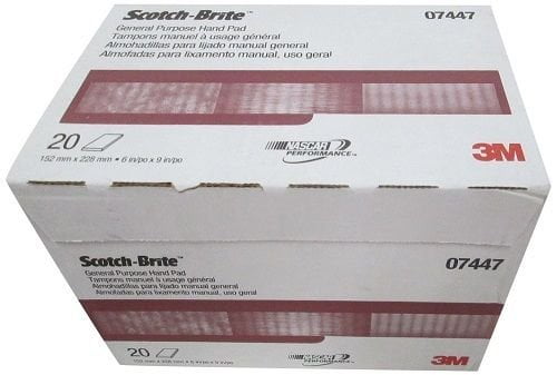 3M 07447 Scotch-Brite Maroon General Purpose Hand Pad 20 Pack for sale online