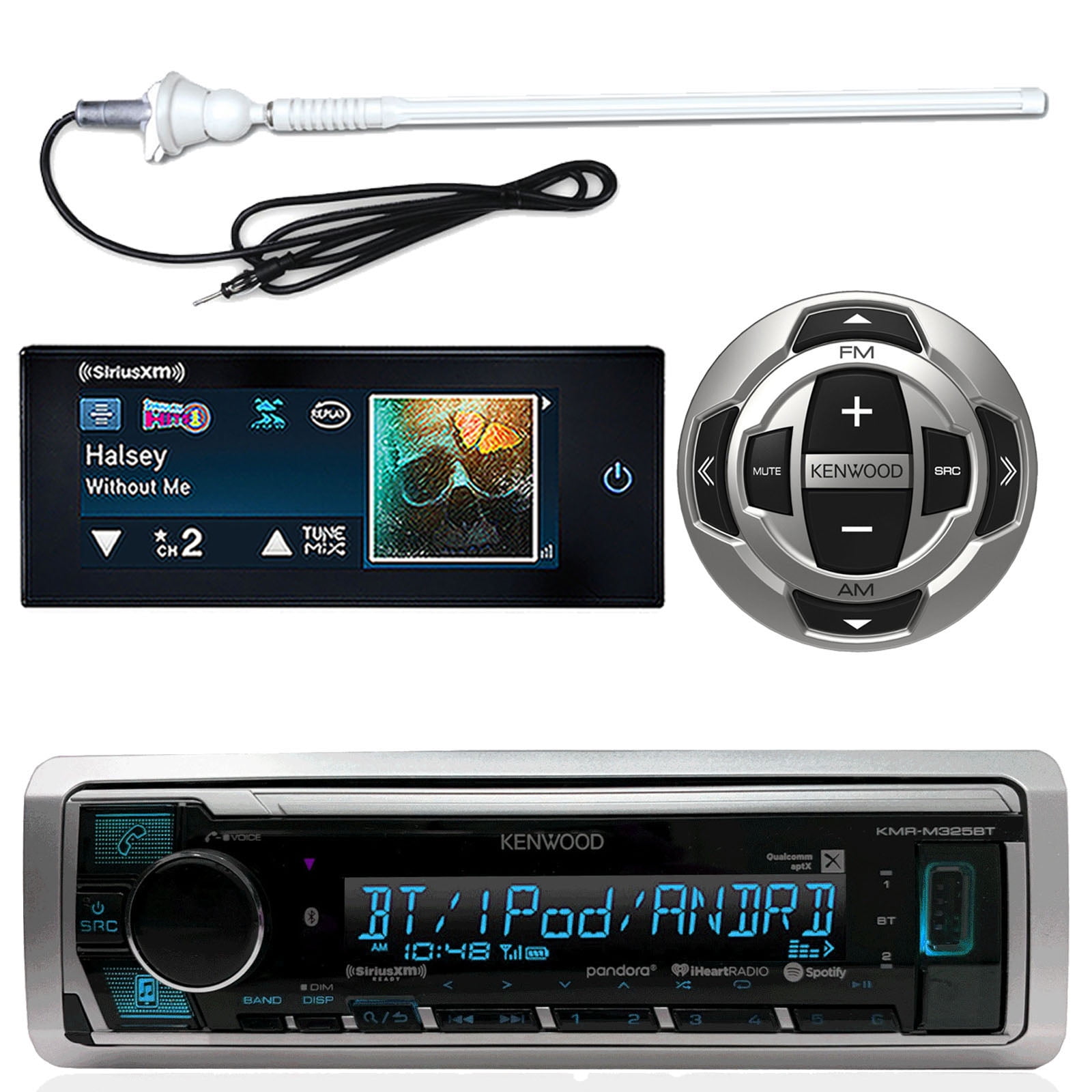 Kenwood Marine Digital Media Bluetooth Receiver, SiriusXM Satellite