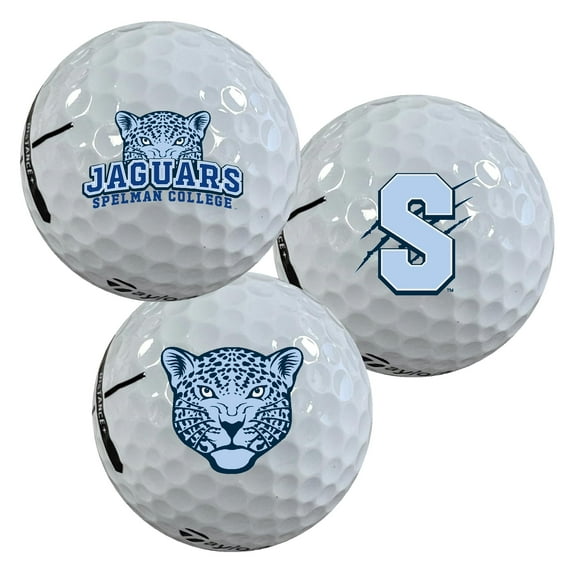 Spelman College Jaguars Logo Edition Taylormade Distance Golf Balls 12-Pack (Dozen)