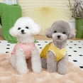 thumbnail image 3 of Bear Dog Dress Harness D-Ring, Cotton Blend Pet Costume Outfit for Small Medium Dogs Cats Daily Walks S M L, Yellow Pink, 3 of 13