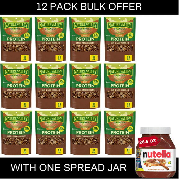Nature Valley Protein Oats and Dark Chocolate Granola Pouch, 11 oz