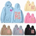 thumbnail image 4 of Towmus Y2K Hoodie Women Teen Girls Hibiscus Embroidered Pullover Hooded Top Cute Floral Preppy Hoodies Sweater Sweatshirts, 4 of 4