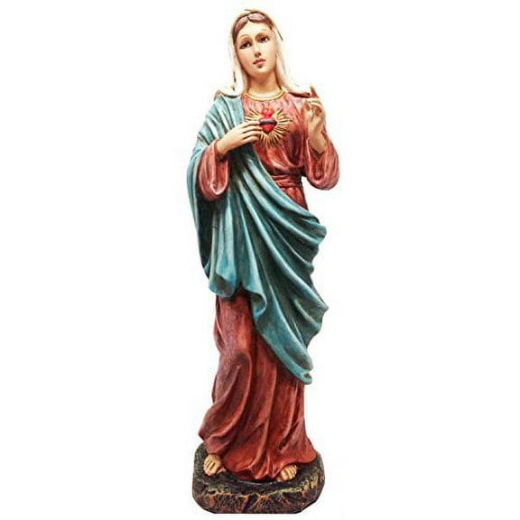 Catholic Devotion Sacred Heart of Mary Statue Immaculate Compassion Of Madonna Figurine