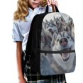 thumbnail image 3 of Uourmeti Durable Fabric 17 Inch Daypack for Travel School, Large Capacity Side Pockets Adjustable Shoulder Straps Backpack, Husky Pattern, 3 of 6