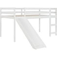 thumbnail image 4 of DEALTOPS Kids Family Pinewood Loft Bed with Slide and Ladder, White, 4 of 6