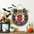 thumbnail image 2 of Eveokoki Door Sign Wood Decor - Welcome To Our CoopWall Decor - Wooden Door Hangers Wreath with Bow for Home Decorations Indoor Party Supplies, 2 of 5