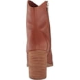 thumbnail image 3 of Steve Madden Cate Cognac Leather Block Heel Pointed Toe Pull On Fashion Boots (Cognac Leather, 7), 3 of 9