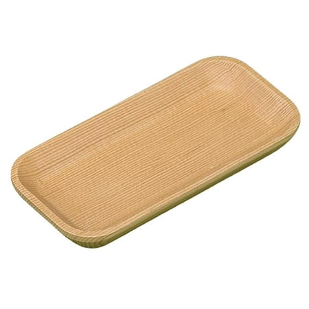 

Hoteerving Tray Dishes Plate Rectangle Cake Snacks Towel Holder Tray Wooden Plate S: 14x7x1.5cm