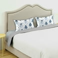 thumbnail image 3 of Yayeee Pillowcase King Size Set of 2 Satin Wrinkle Resistant Pillow Case, Blue Cute Snowmen, 3 of 8