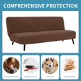 thumbnail image 3 of QIUYI Armless Sofa Cover Stretch Futon Cover Couch Covers for 2-3 Seater Folding Sofa Bed Without Armrests Slipcover (Color : DarkRed, Size : Large), 3 of 7