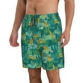 thumbnail image 2 of Kdxio Jungle Leopard Pattern Mens Casual Shorts - Drawstring Summer Beach Sports Shorts for Men, 2 of 9