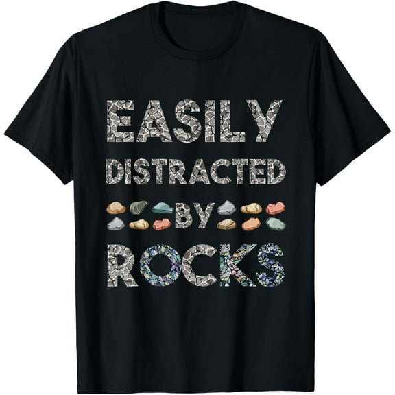 Geology Easily Distracted By Rocks Collector Geologist Hound T-Shirt