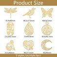 thumbnail image 2 of 9pcs 1.6x1.6 inch Golden Metal Stickers Steampunk Gear Stickers Self Adhesive Bird Buttefly Gear Stickers Golden Epoxy Stickers for DIY Scrapbooks Epoxy Resin Art Crafts Water Bottle Decor DIY, 2 of 9