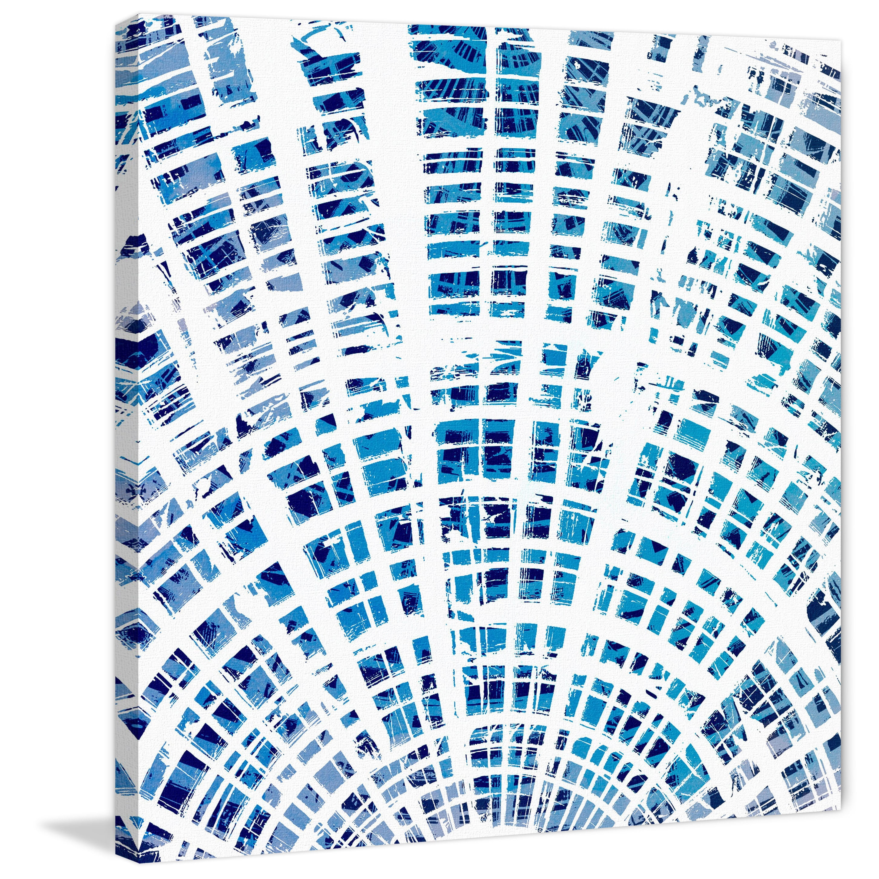 "Blue Outstretching" Painting Print on Wrapped Canvas